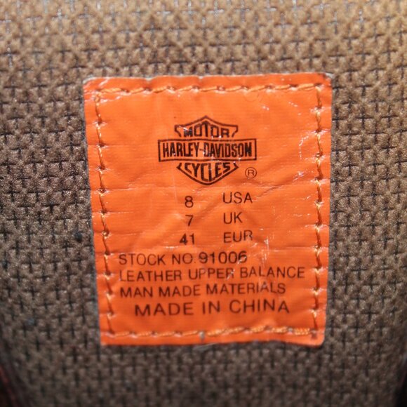 Harley Davidson Brown Leather Riding Boots Stock #91006 Size 8 US - Picture 10 of 13